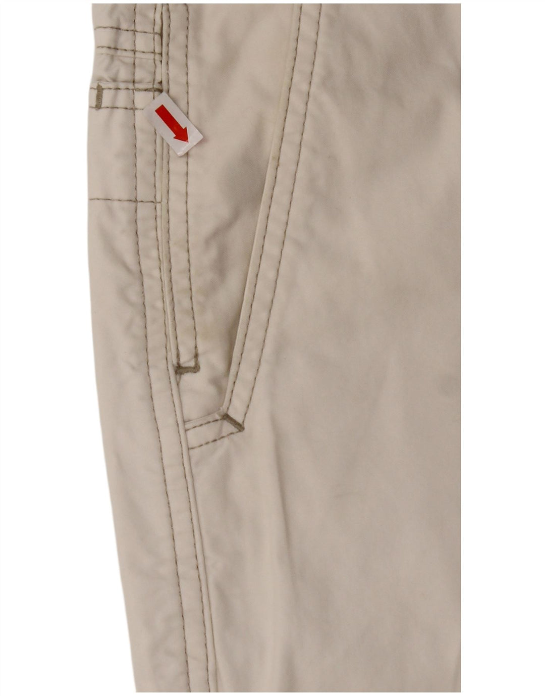MURPHY & NYE Pantalones casuales rectos para hombre W33 L32 Algodón blanco roto
