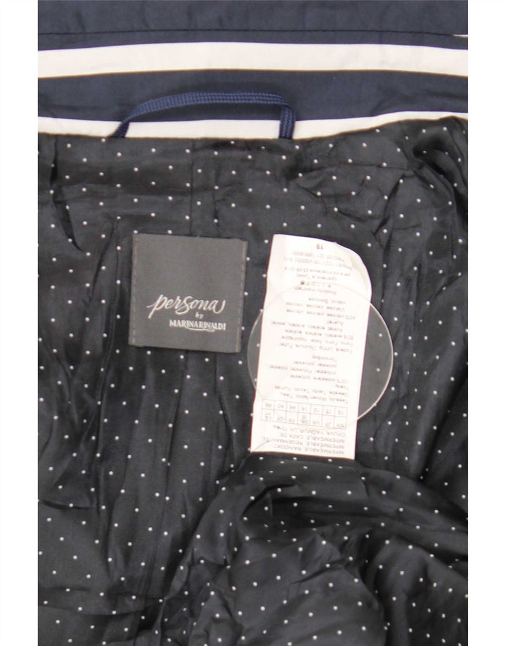 Persona By Marina Rinaldi Abrigo cruzado para mujer Talla 19 Small Navy Bl