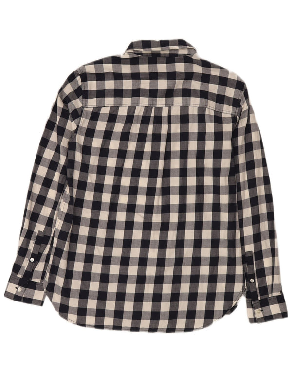 Jack Wills Camisa de franela estilo novio para mujer UK 10 Small Algodón negro