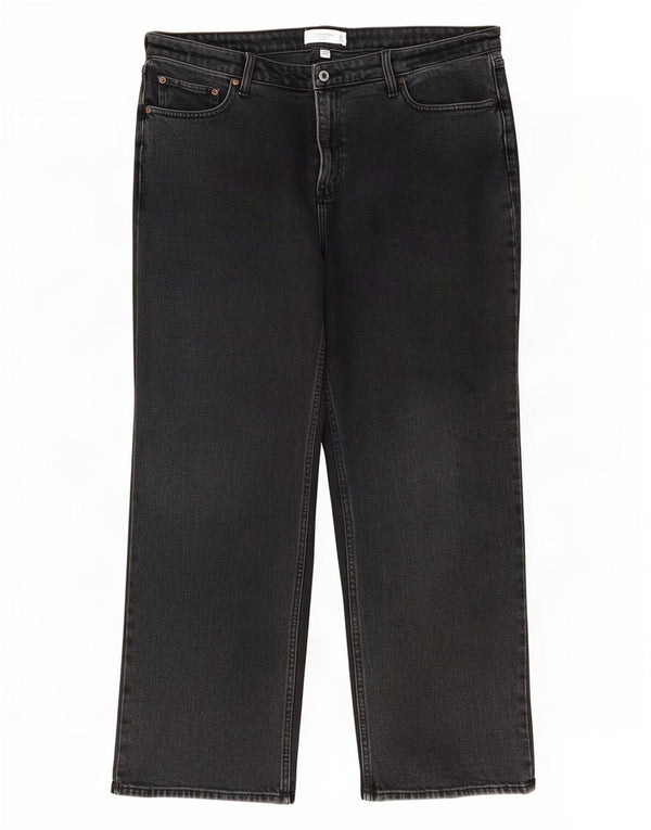 Abercrombie & Fitch Jeans rectos curvos para mujer UK 46 Large W33 L28 Gris