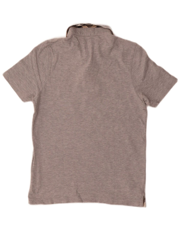 Burberry Polo Hombre De Algodón Gris Medio