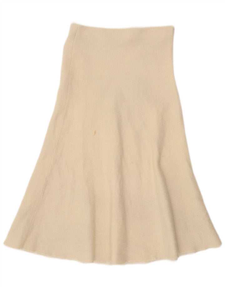 Zara Mujer Falda Acampanada De Punto Pequeña W26 Beige