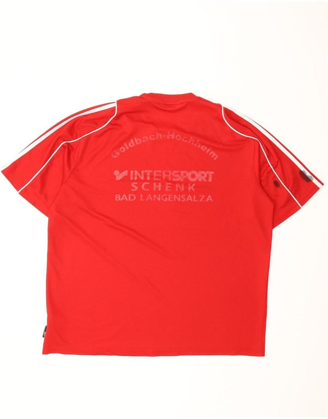 ADIDAS Camiseta gráfica Climalite para hombre Top XL Poliéster rojo