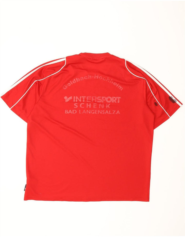 ADIDAS Camiseta gráfica Climalite para hombre Top XL Poliéster rojo