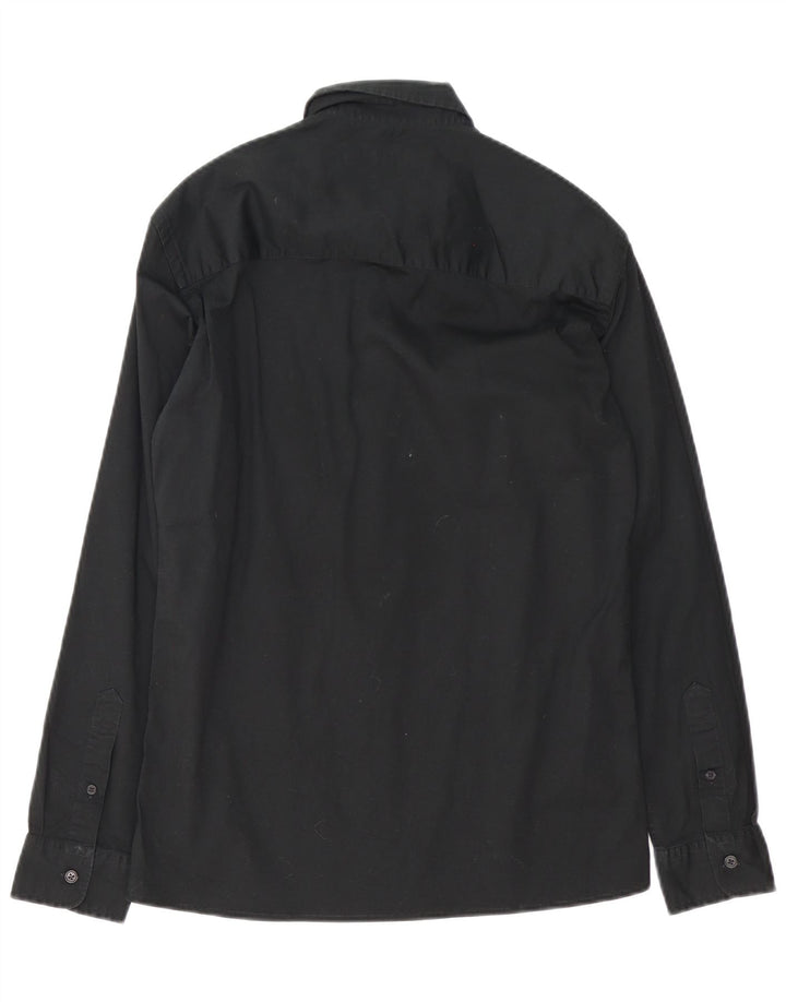 Camisa para hombre French Connection Small de algodón negro