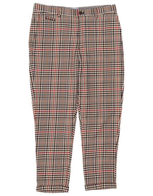 Zara Hombre Pantalón Corto EU 40 Medium W31 L25 Beige Check Poliéster