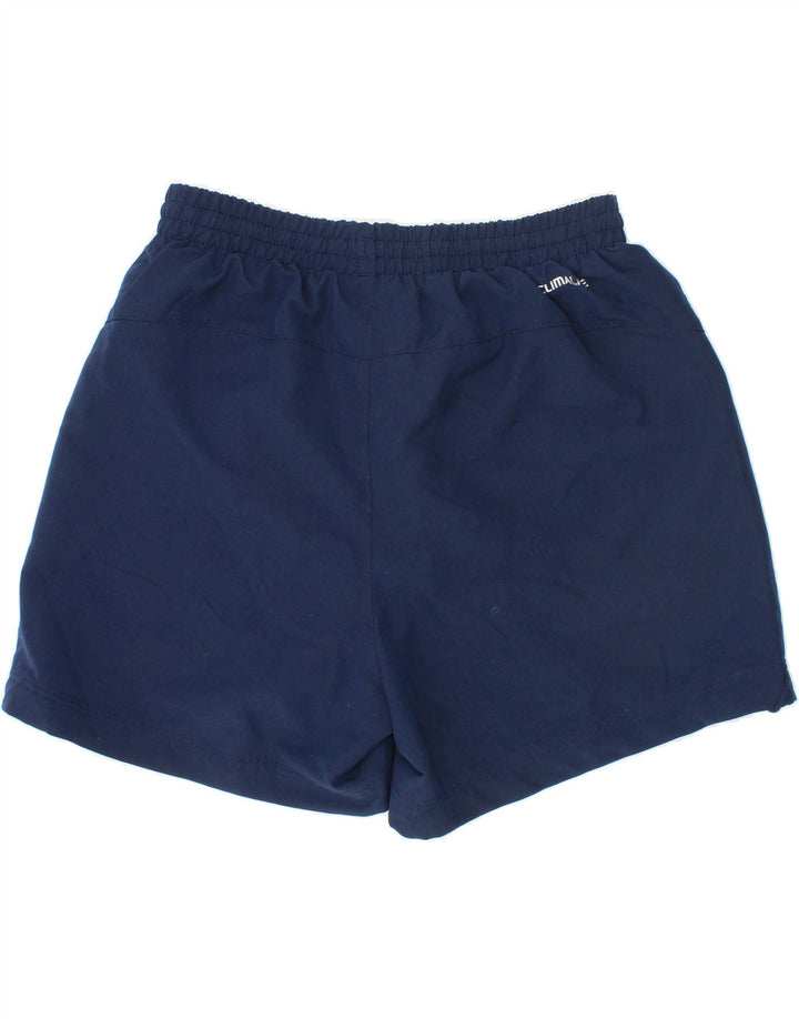 ADIDAS Boys Climalite Sport Shorts 9-10 Years Navy Blue Polyester Vintage Adidas and Second-Hand Adidas from Messina Hembry 