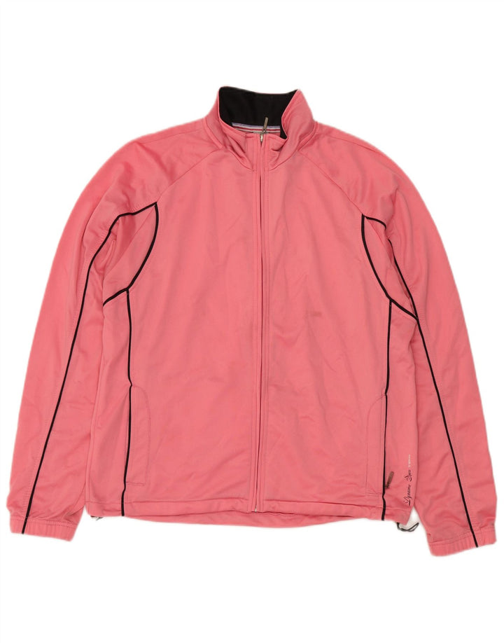 Brugi Chaqueta de chándal para mujer UK 46 Grande Poliéster rosa