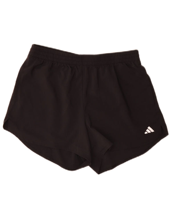 Adidas Pantalones cortos deportivos de ajuste holgado para mujer UK 12/14 Medium Negro Poliéster Deportes