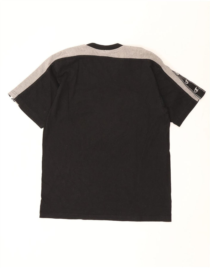 Champion Camiseta gráfica para hombre Top grande negro color block
