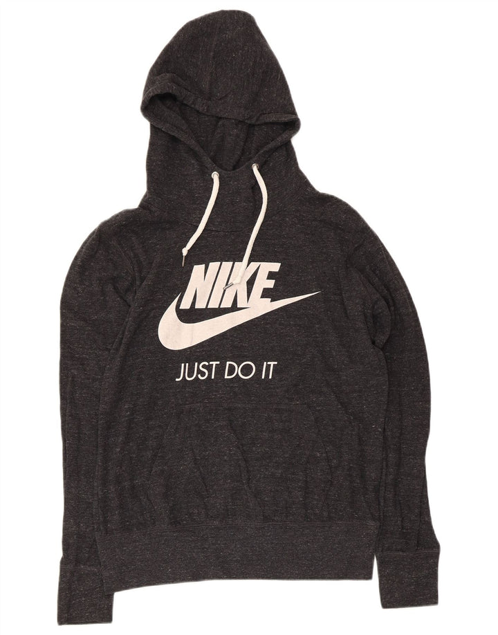 Nike - Sudadera con capucha para mujer, talla grande, color gris, poliéster moteado
