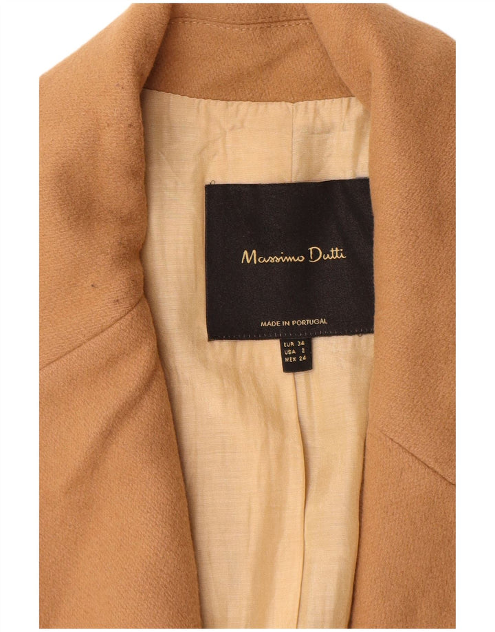 Abrigo Mujer Massimo Dutti EU 34 2XS Lana Beige