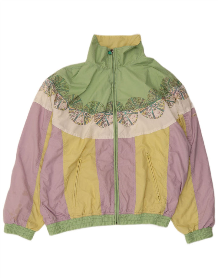 ELLESSE Chaqueta bomber extragrande para mujer UK 18 XL Bloque de color multicolor