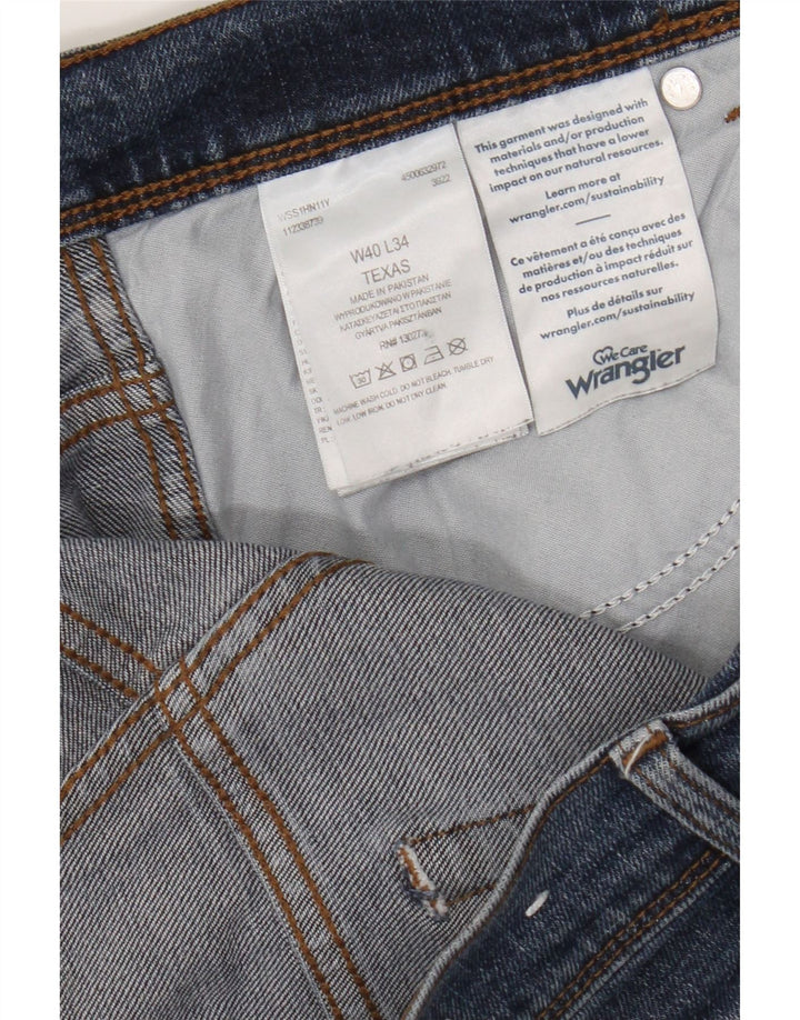 Wrangler Vaqueros rectos para hombre W40 L34 Algodón azul