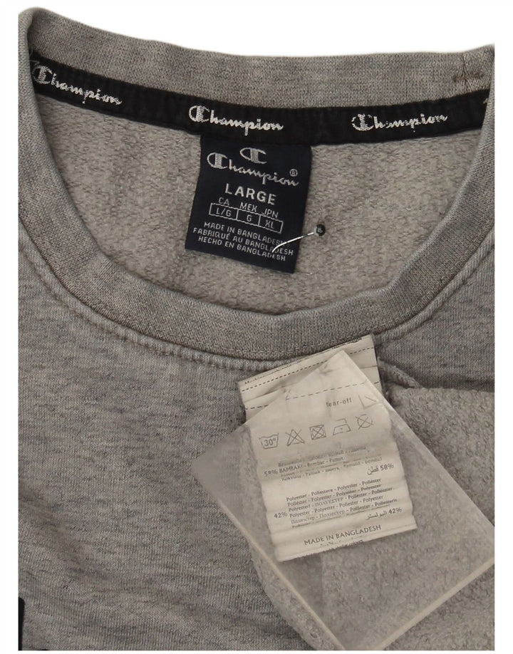 Champion Sudadera Gráfica para Hombre Jersey Grande De Algodón Gris