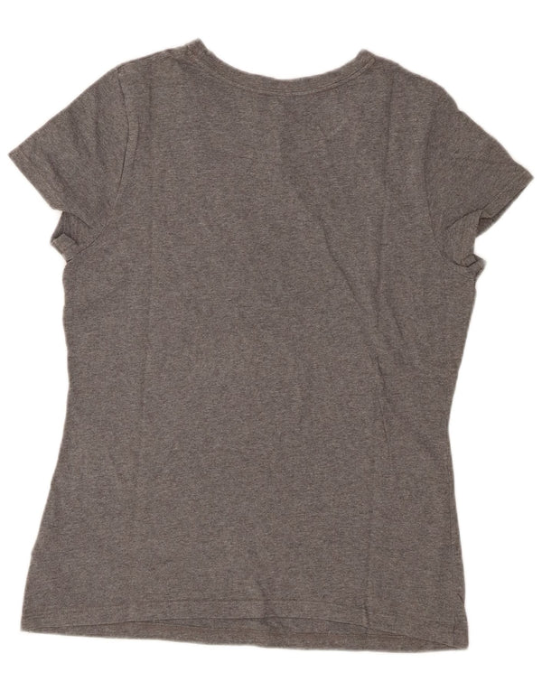 Tommy Hilfiger Camiseta gráfica para mujer Top UK 40 Grande Algodón moteado gris