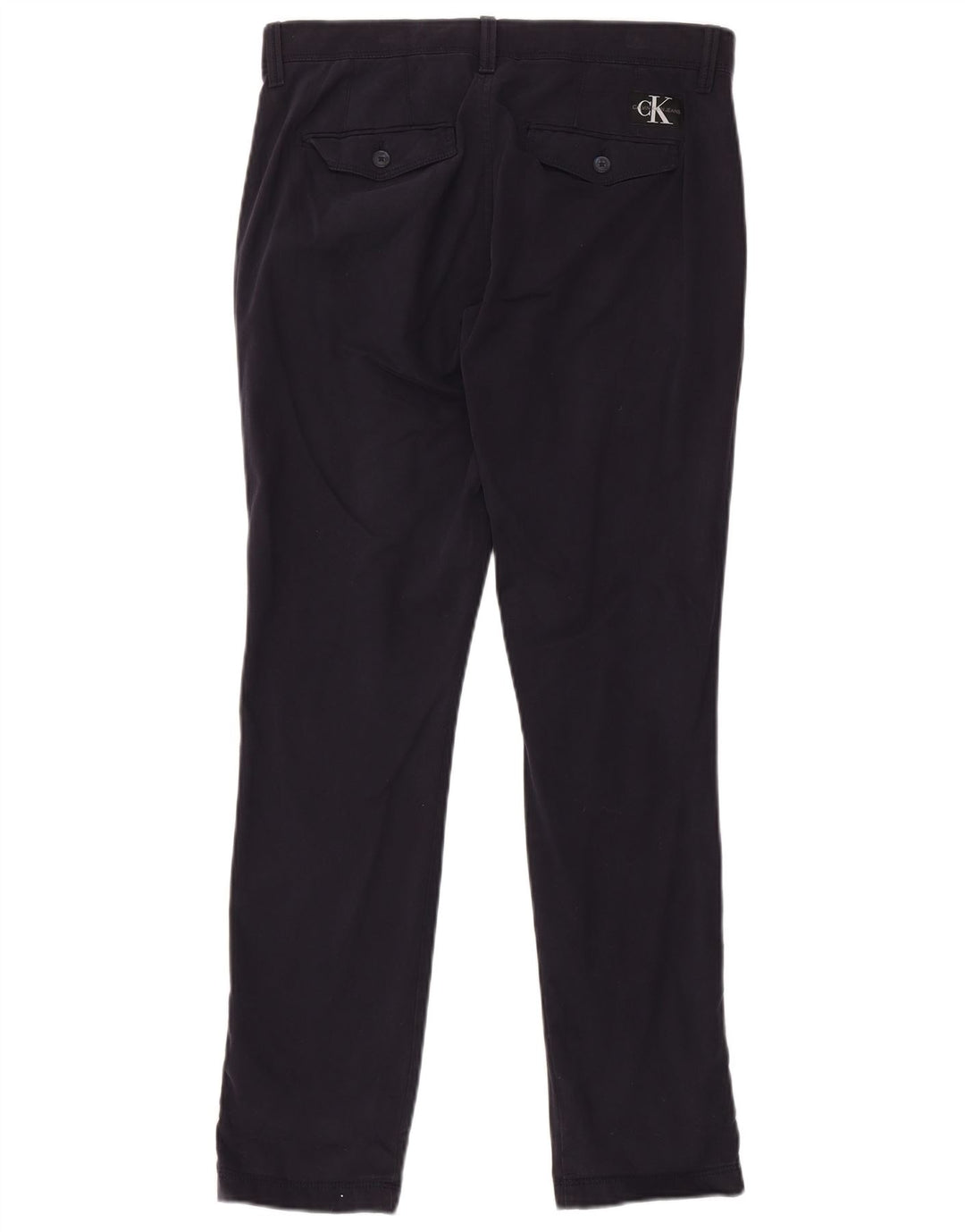 CALVIN KLEIN Pantalón chino ajustado para hombre W31 L32 Algodón azul marino