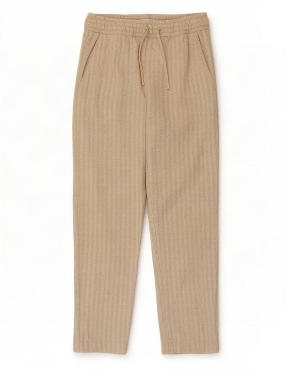 Zara Mujer Pantalón Chino Tapered Pequeño W30 L28 Rayas Beige