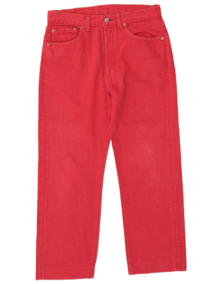 Levi's Vaqueros rectos 501 para hombre W33 L27 Rojo