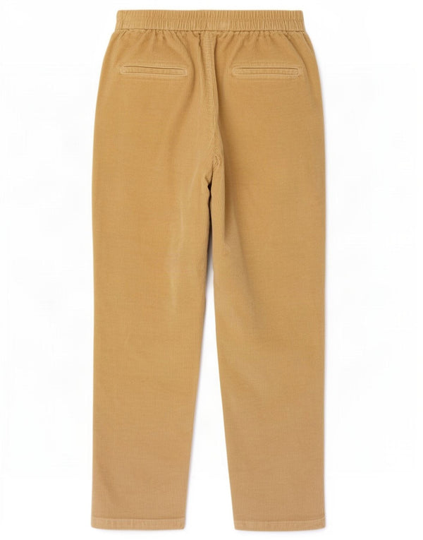 Benetton Mens Crop Pegged Corduroy Trousers Large W34 L25 Beige Cotton