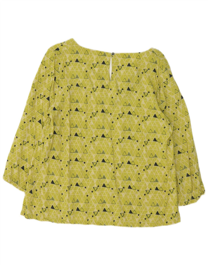 White Stuff Blusa de manga 3/4 para mujer UK 40 Verde medio Geométrico