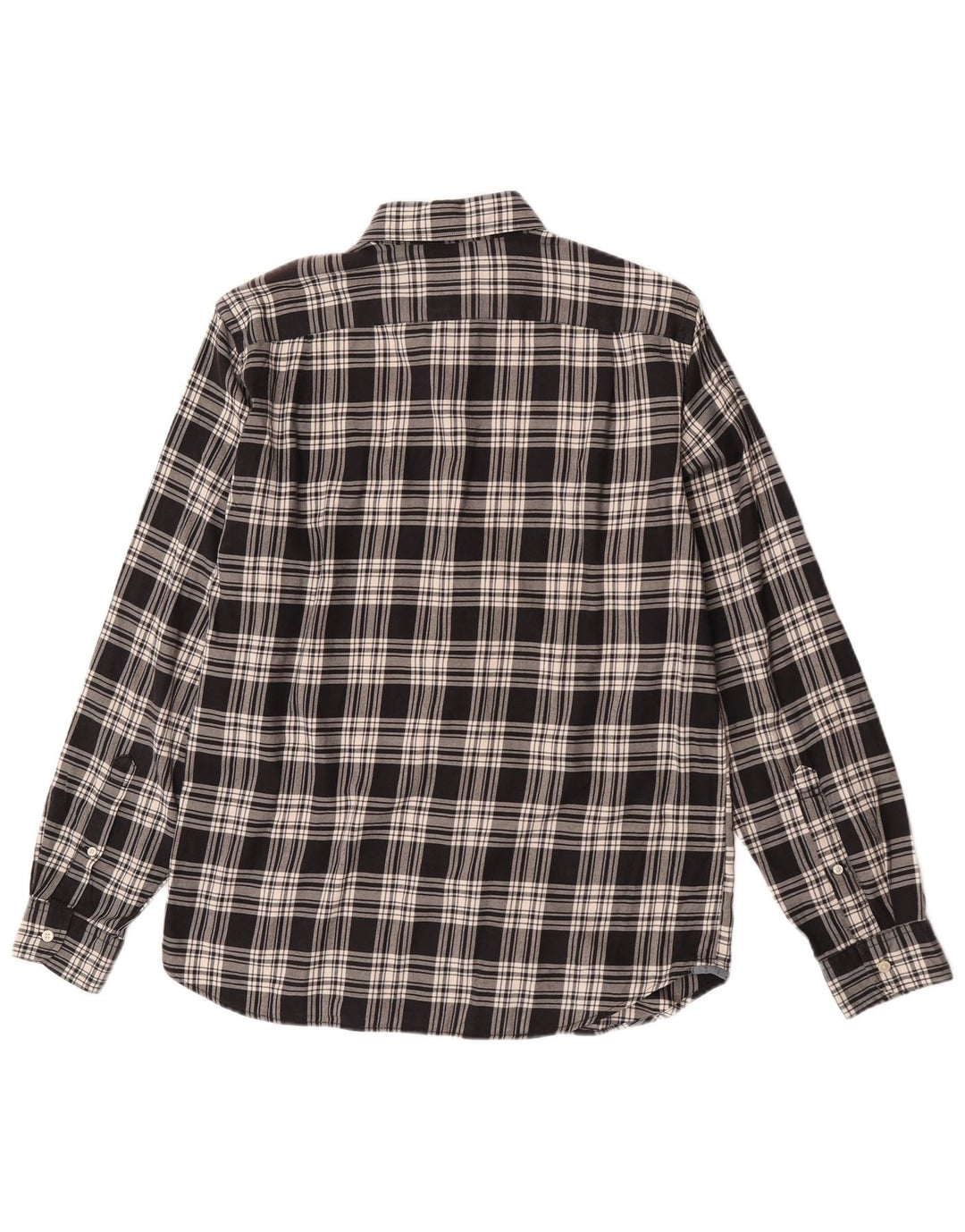 Camisa de franela para hombre J. Crew Algodón a cuadros negro mediano