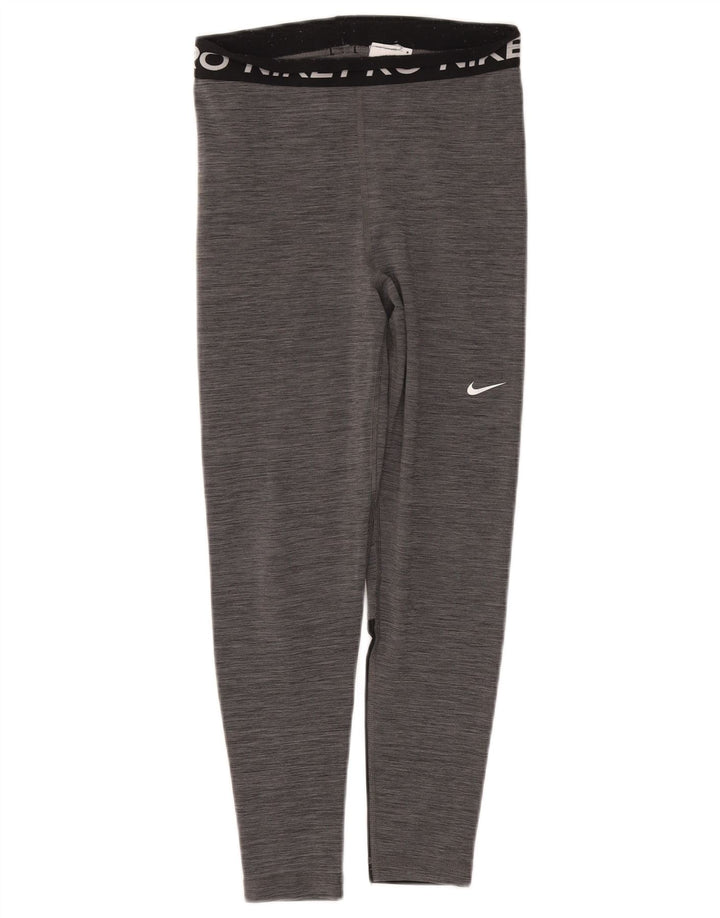 Nike Leggings gráficos Dri Fit para mujer UK 10 Pequeño poliéster moteado gris