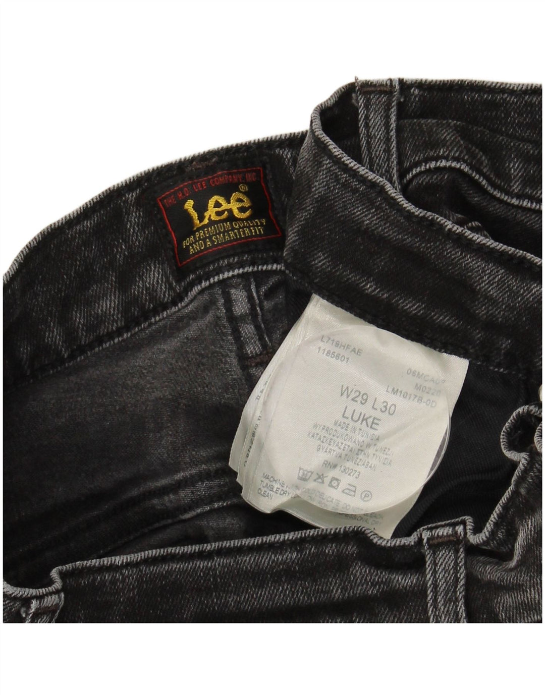 LEE Luke Slim Jeans para Mujer W29 L26 Algodón Gris