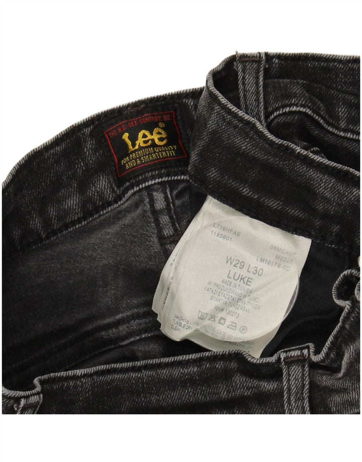 LEE Luke Slim Jeans para Mujer W29 L26 Algodón Gris