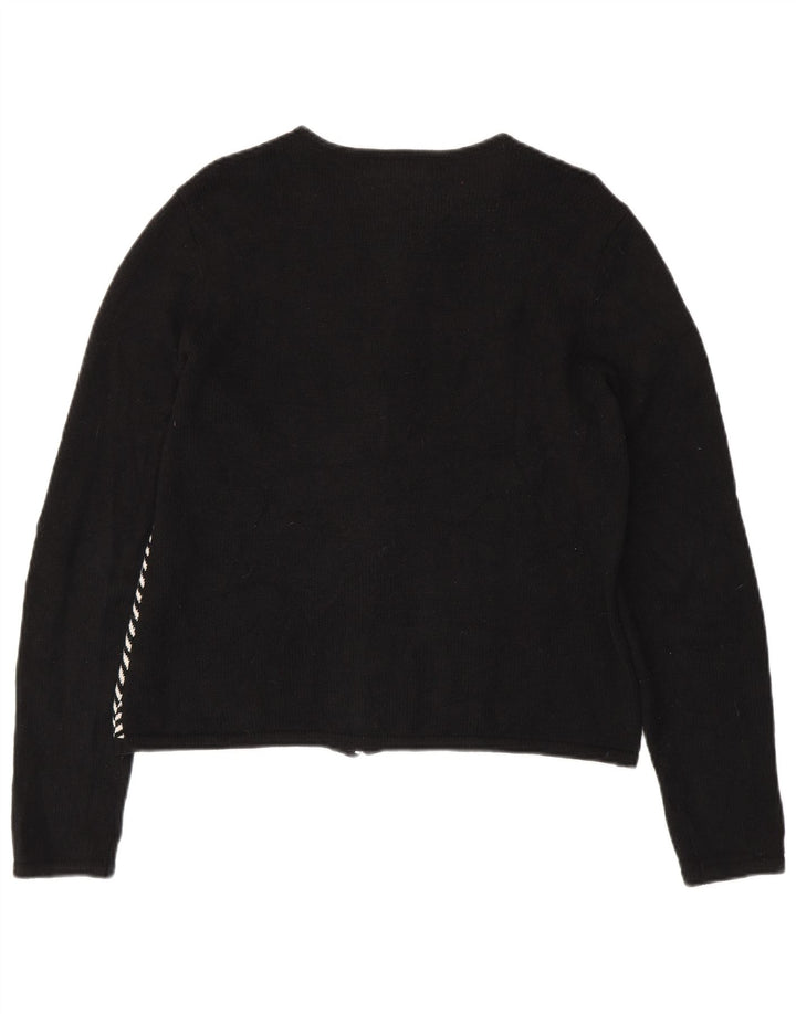 CHAPS Suéter tipo cárdigan para mujer UK 40 Grande Algodón en espiga negro
