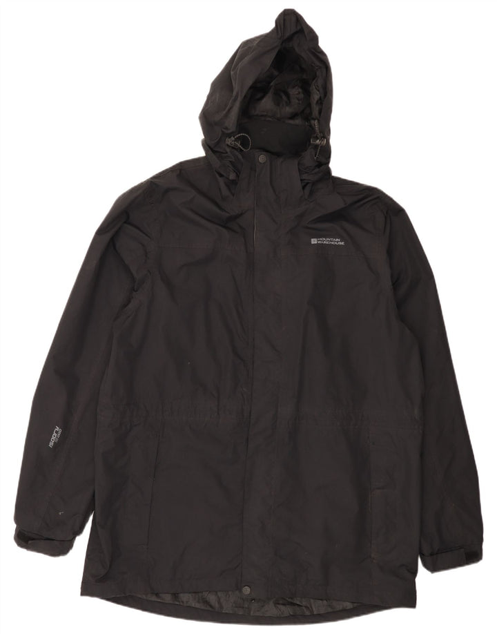 Chubasquero con capucha para hombre Mountain Warehouse UK 40 Large Nylon negro