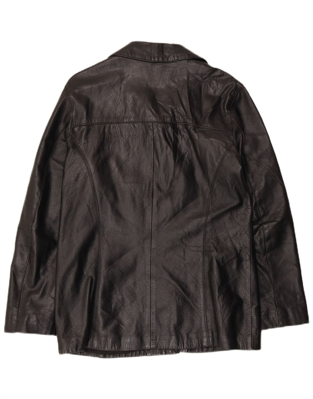 Chaqueta de cuero para mujer Planet IT 46 Cuero negro grande