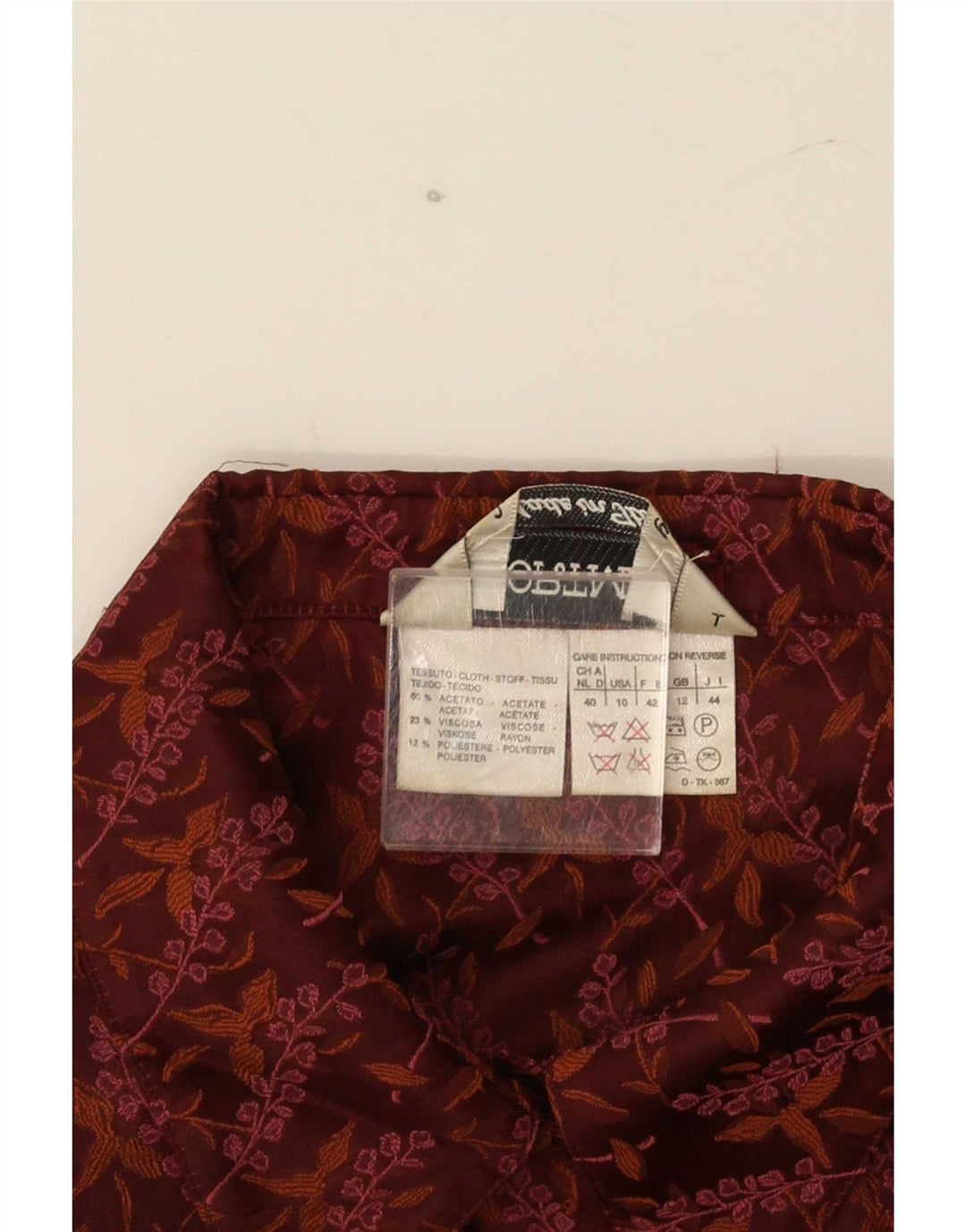 Sportmax Chaqueta Blazer de Manga Corta para Mujer UK 42 Marrón Medio Floral