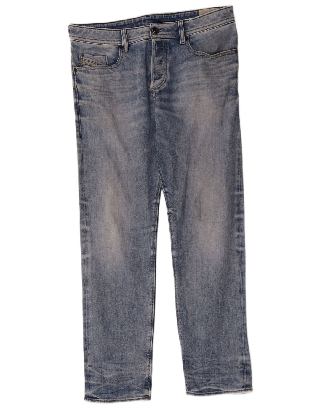 Diesel Vaqueros Rectos Hombre W34 L30 Algodón Azul