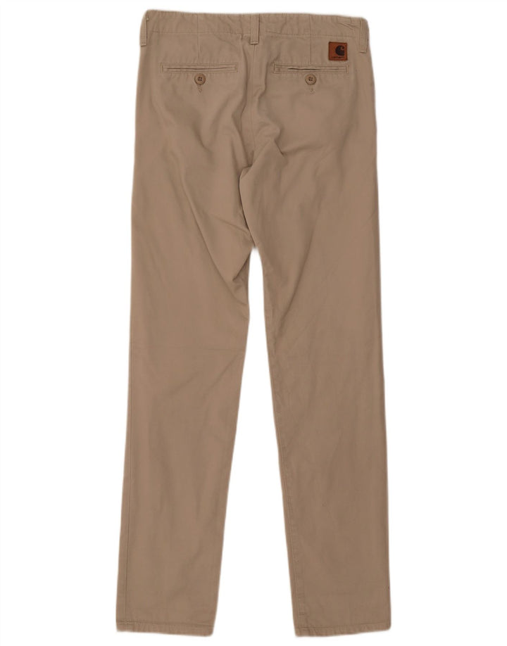 Carhartt Mujer Pantalón Chino Slim W28 L32 Algodón Beige