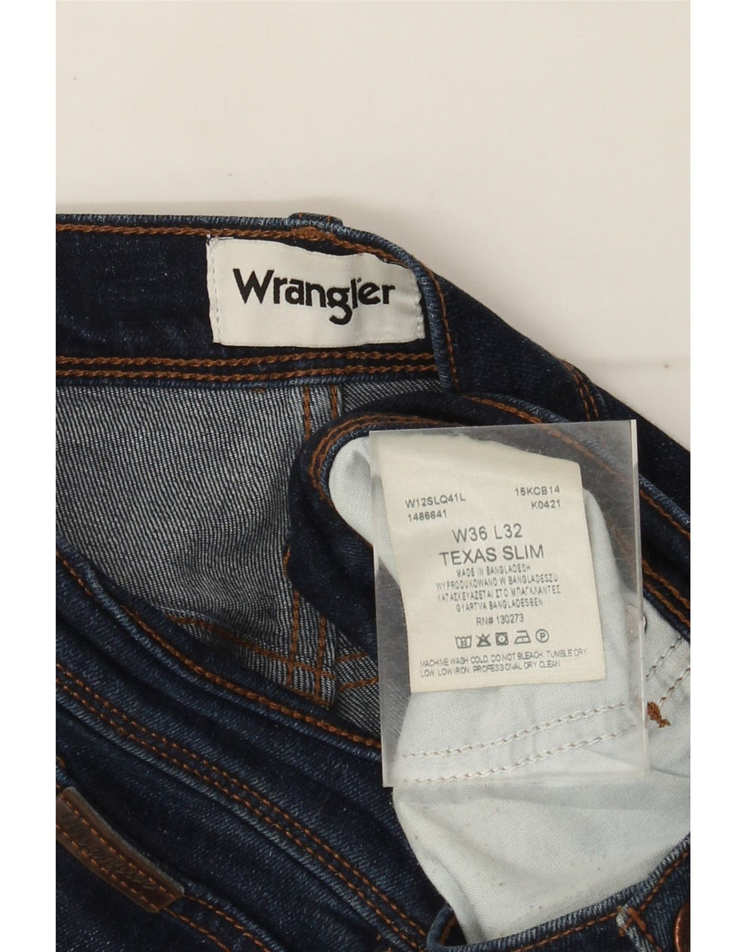 Wrangler Vaqueros ajustados Texas para hombre W36 L29 Algodón azul marino