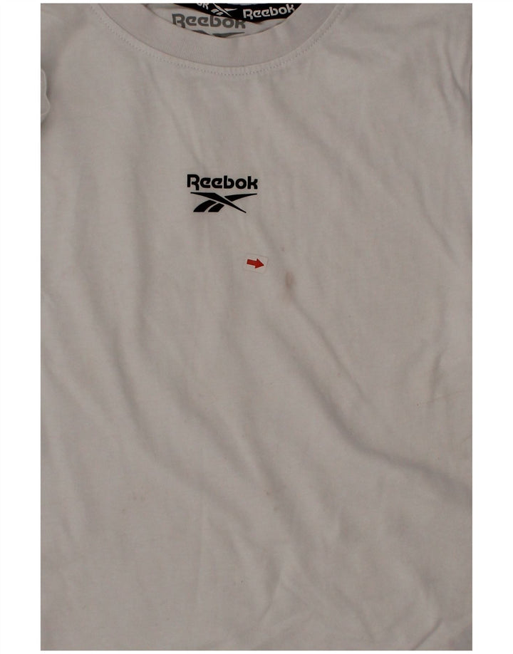 Reebok Camiseta gráfica para niño 6-7 años Blanco Algodón