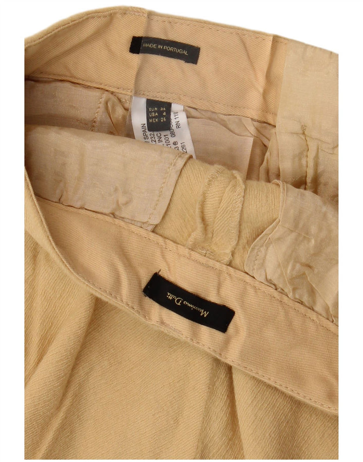 MASSIMO DUTTI Pantalón Chino Recto Mujer EU 36 XS W26 L26 Lana Beige