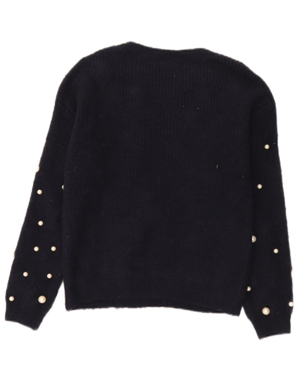 Marks & Spencer Jersey con Cuello Barco para Mujer UK 8 Small Azul Marino