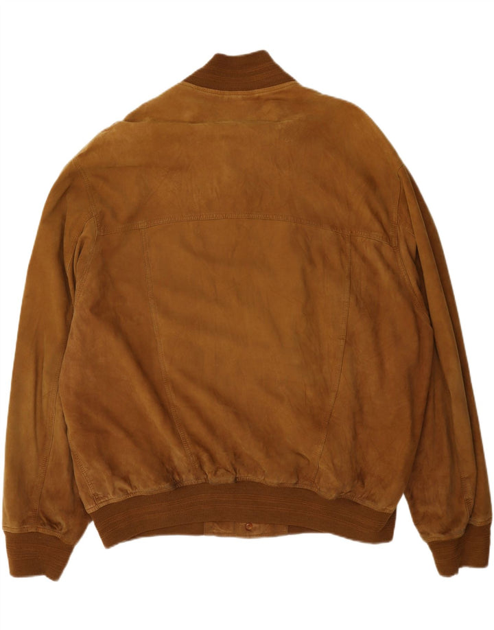 Vintage hombres ante bomber chaqueta Reino Unido 42 XL Beige
