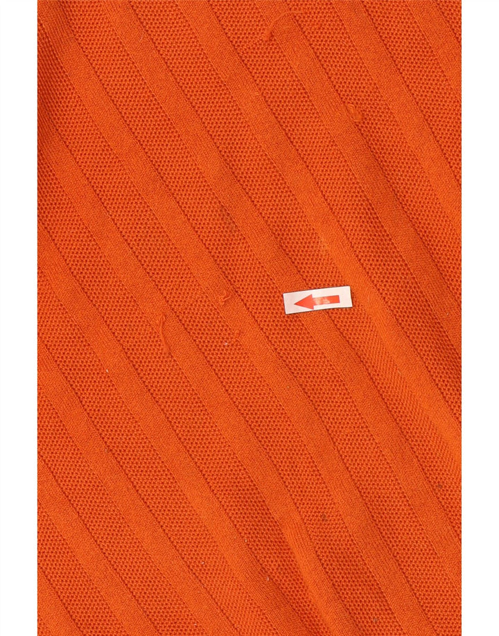 Marks & Spencer - Jersey de cuello redondo para hombre con autógrafo, talla grande, algodón naranja