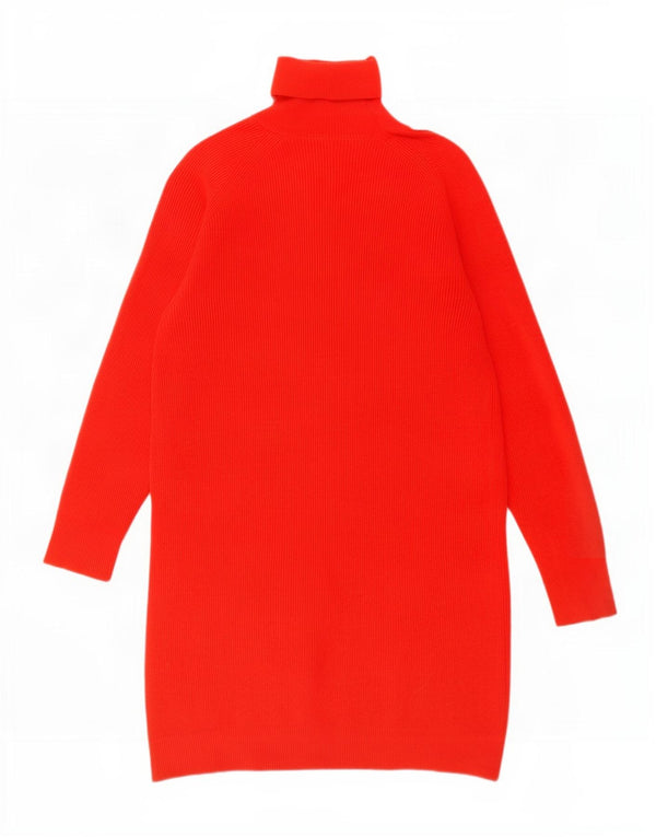 Massimo Dutti Womens Jumper Dress UK 14 Medium Red Wool