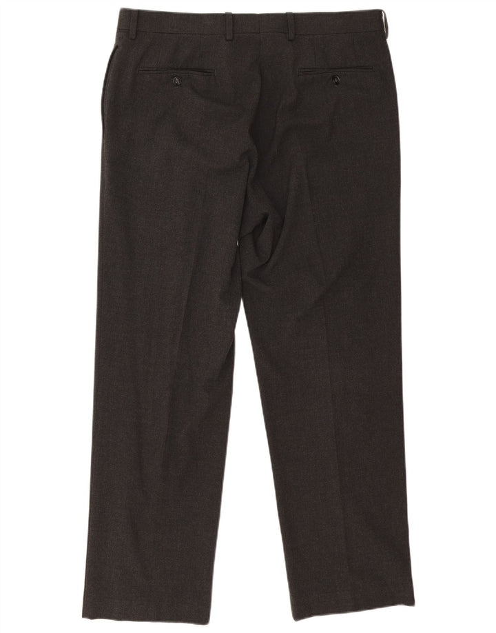 Pantalón de traje recto Calvin Klein para hombre W34 L29 Poliéster gris