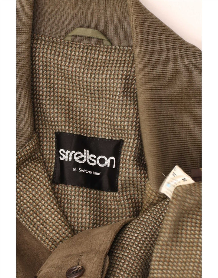 Strellson Chaqueta Bomber para Hombre UK 38 Medium Caqui Poliéster
