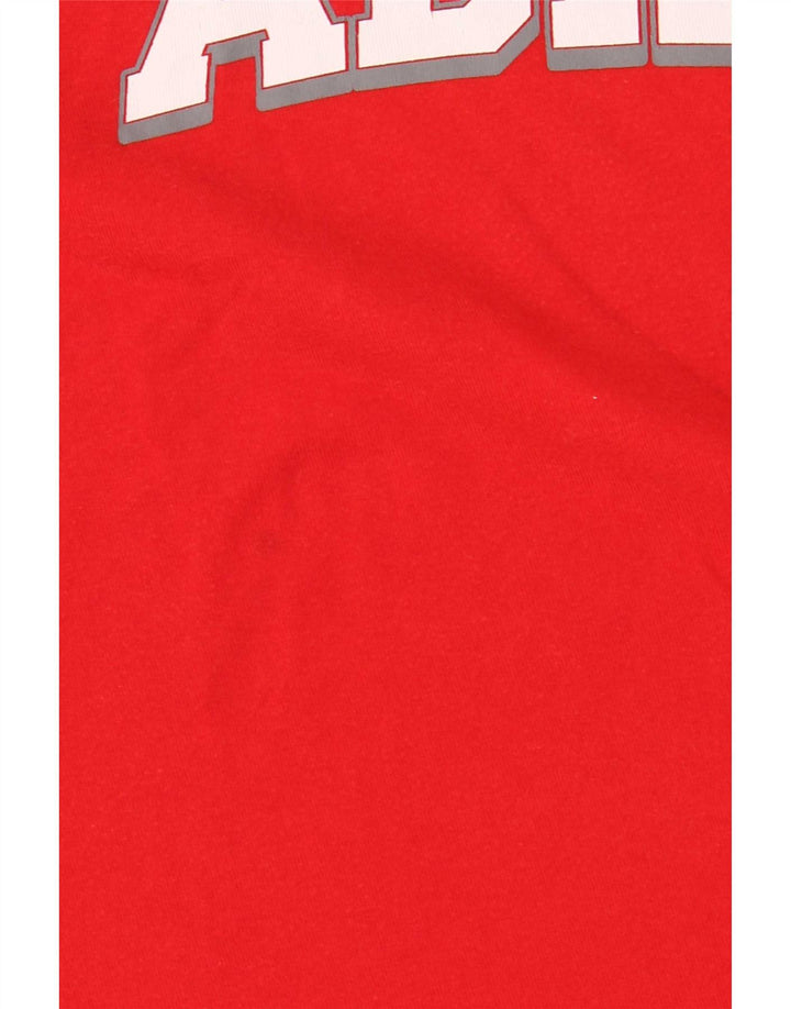 Adidas - Camiseta gráfica para hombre, color rojo medio, algodón