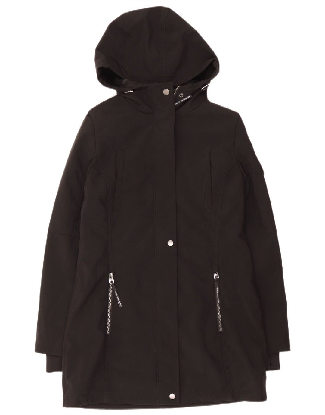 French Connection Chaqueta Parka con Capucha para Mujer UK 40 Small Negro