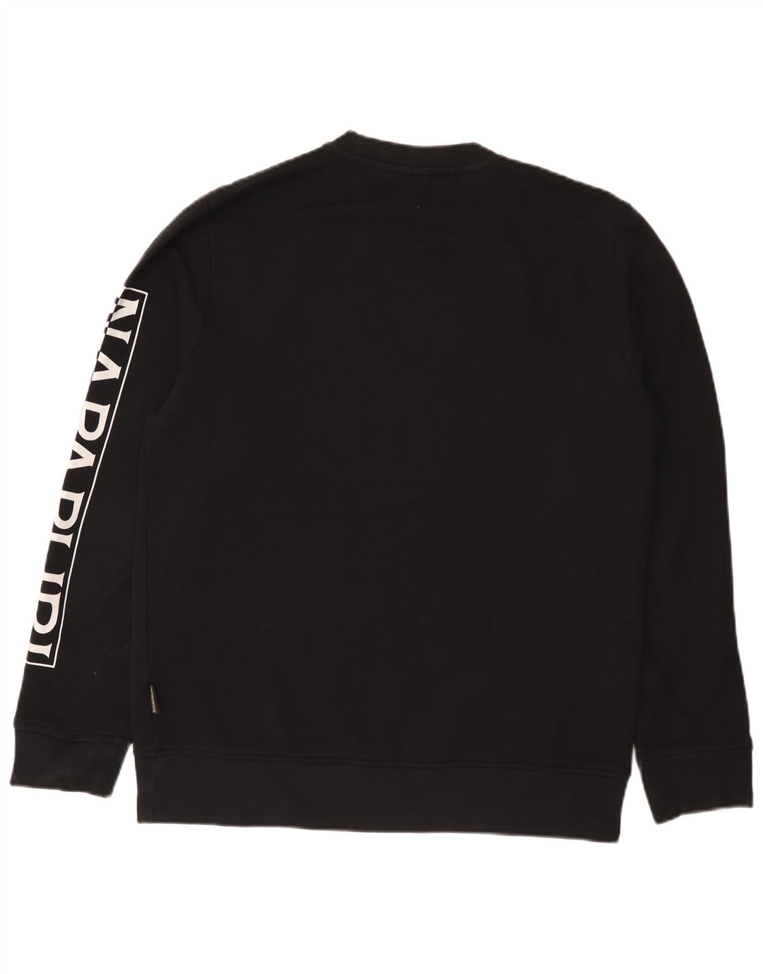 Napapijri Hombre Sudadera Gráfica Jumper Medium Negro Algodón