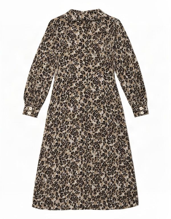 Marks & Spencer Vestido camisero para mujer Reino Unido 42 Marrón medio Estampado animal