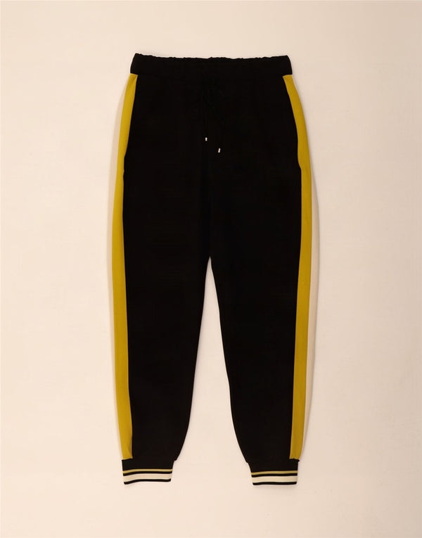 Zara Mujer Pantalones De Chándal Joggers UK 8 Small Black Colourblock