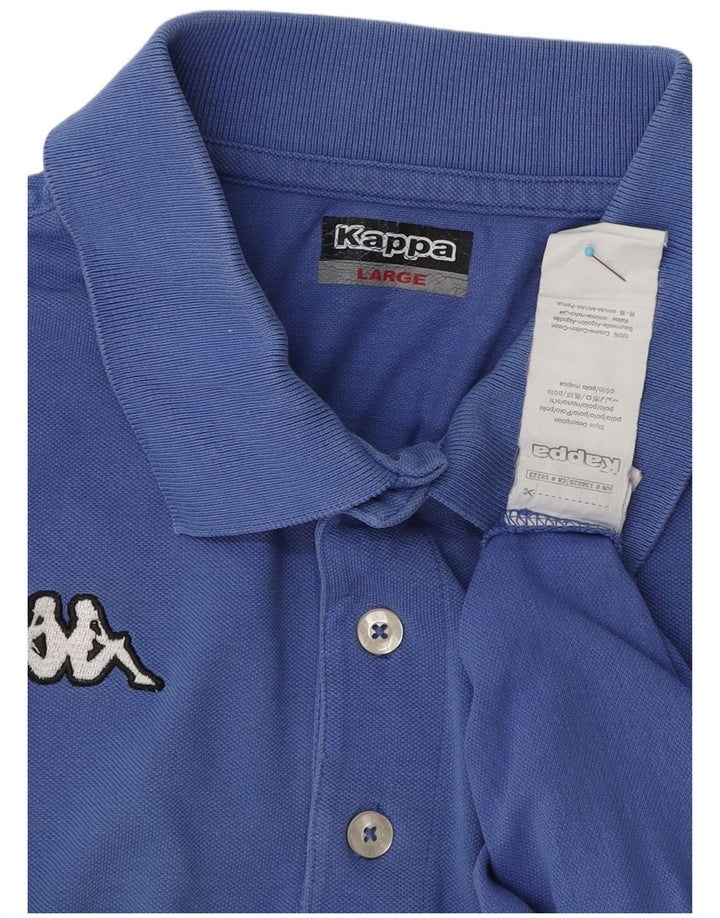 Polo Kappa Hombre Grande Azul Algodón